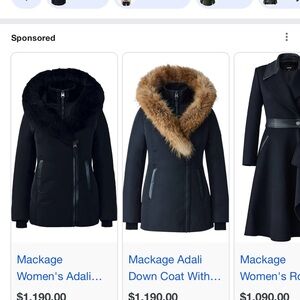 Mackage Adali Down Coat with Fur Trim - Black